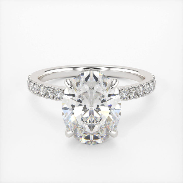 AGIDesignShop Cathy Oval Moissanite Collar Engagement Ring