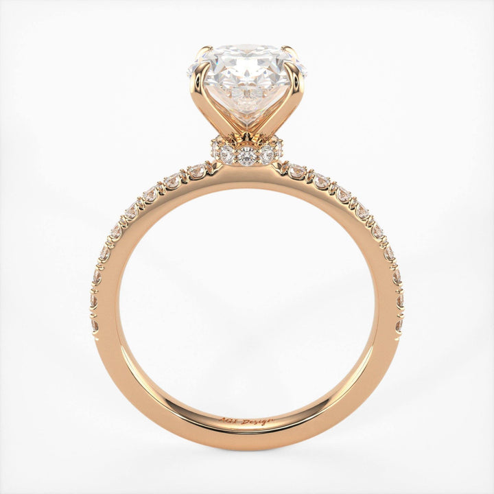 AGIDesignShop Cathy Oval Moissanite Collar Engagement Ring