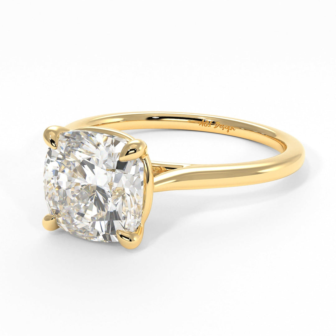 AGIDesignShop Chloe Cushion Cut Moissanite Engagement Ring