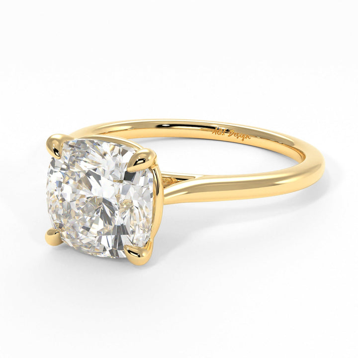 AGIDesignShop Chloe Cushion Cut Moissanite Engagement Ring