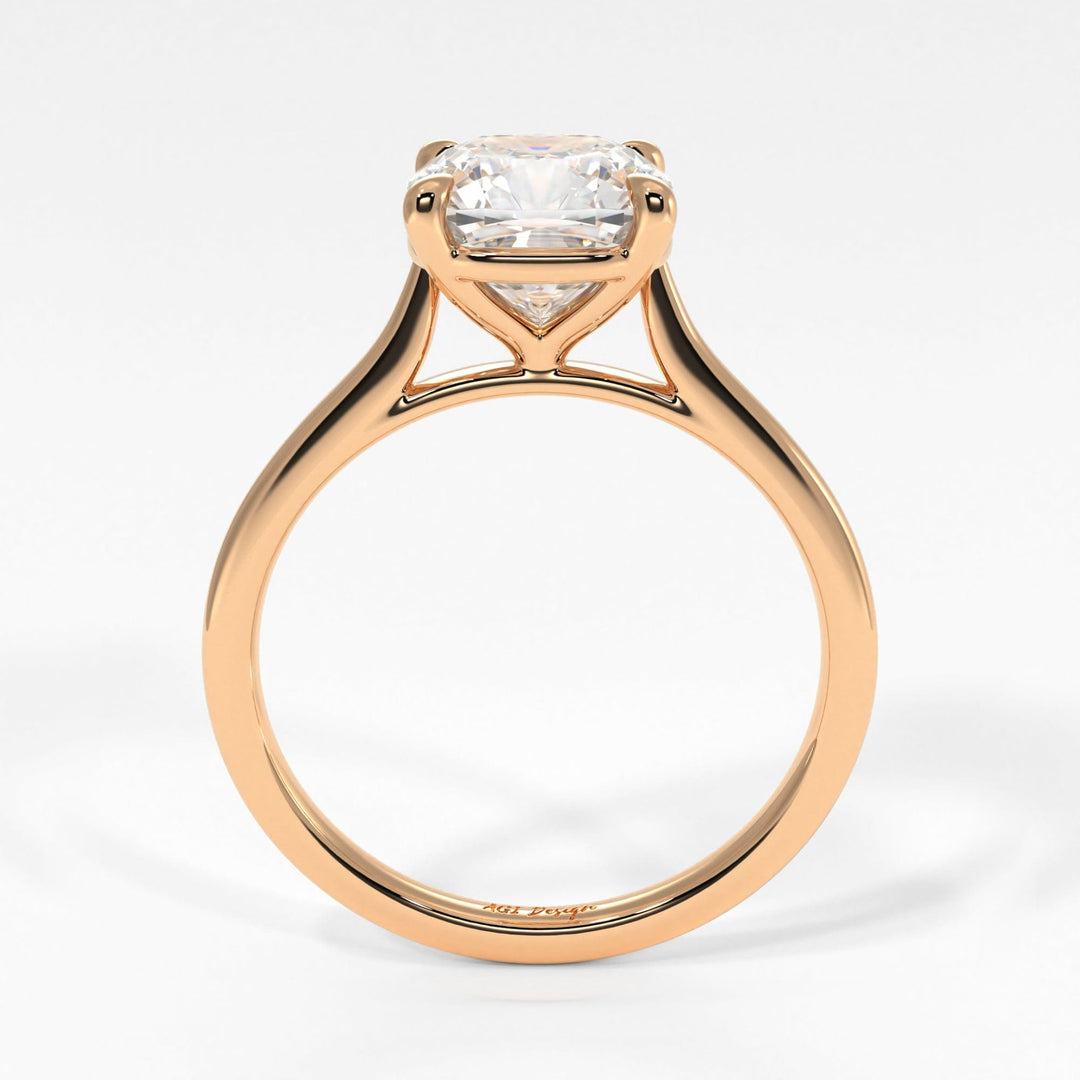 AGIDesignShop Chloe Cushion Cut Moissanite Engagement Ring