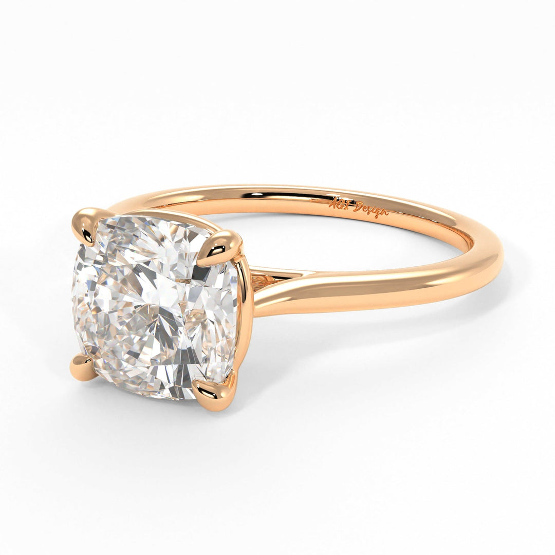 AGIDesignShop Chloe Cushion Cut Moissanite Engagement Ring
