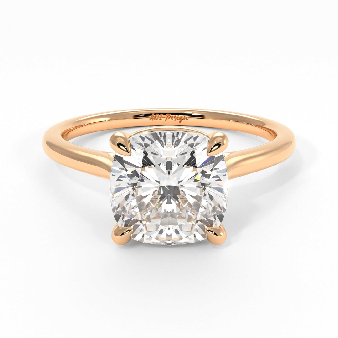 AGIDesignShop Chloe Cushion Cut Moissanite Engagement Ring