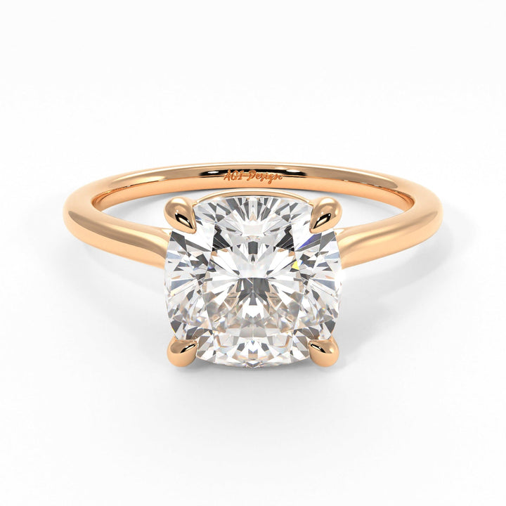 AGIDesignShop Chloe Cushion Cut Moissanite Engagement Ring