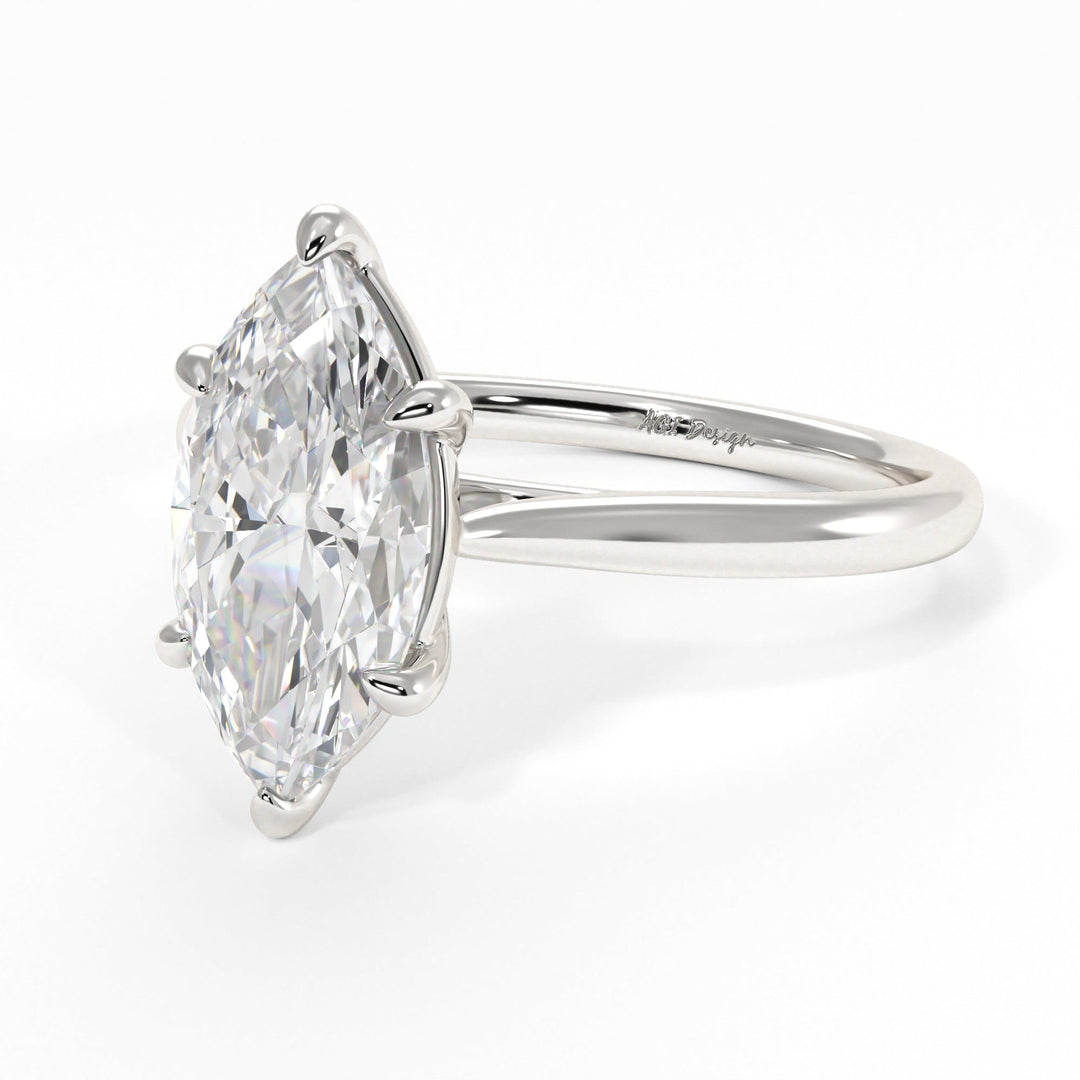 AGIDesignShop Chloe Marquise Moissanite  Engagement Ring