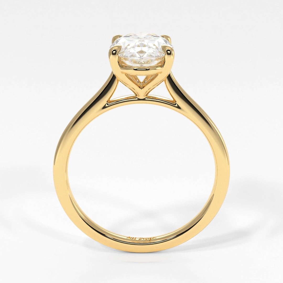 AGIDesignShop Chloe Oval Moissanite  Engagement Ring