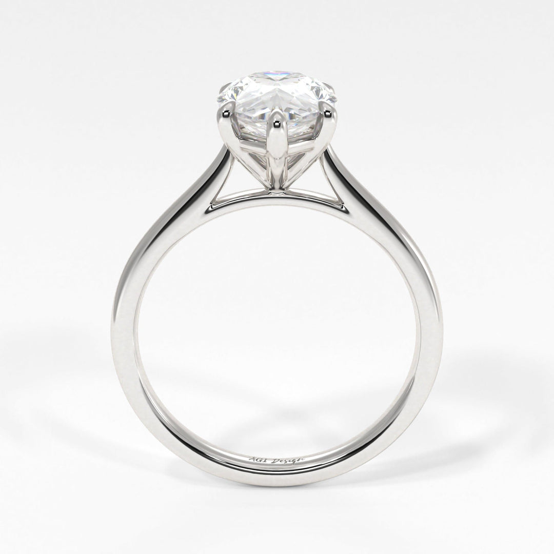 AGIDesignShop Chloe Pear Shape Moissanite  Engagement Ring