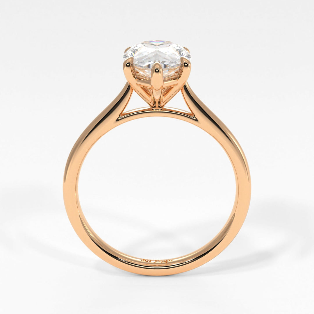 AGIDesignShop Chloe Pear Shape Moissanite  Engagement Ring