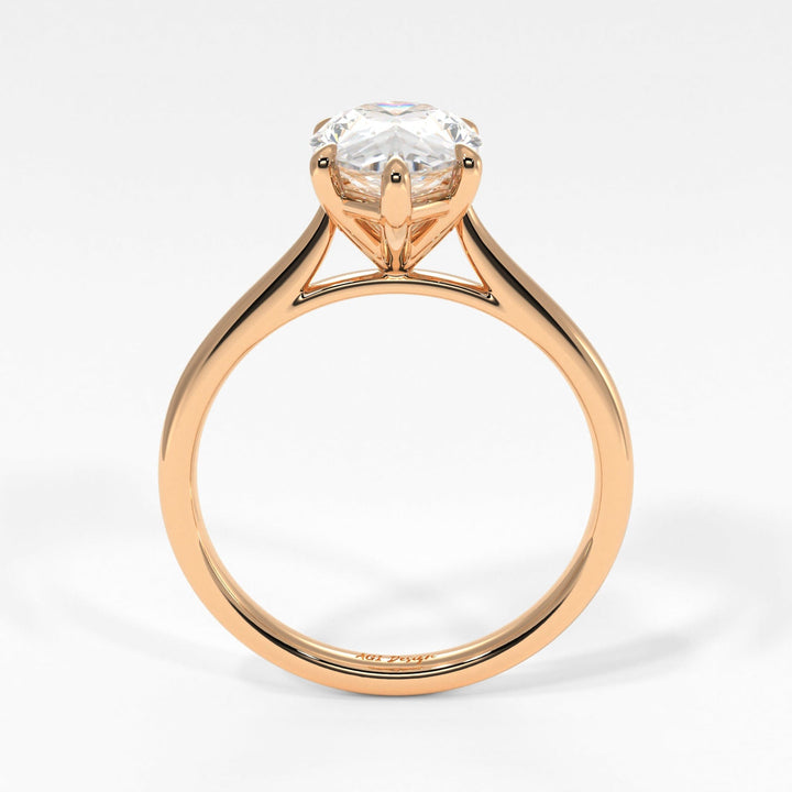 AGIDesignShop Chloe Pear Shape Moissanite  Engagement Ring