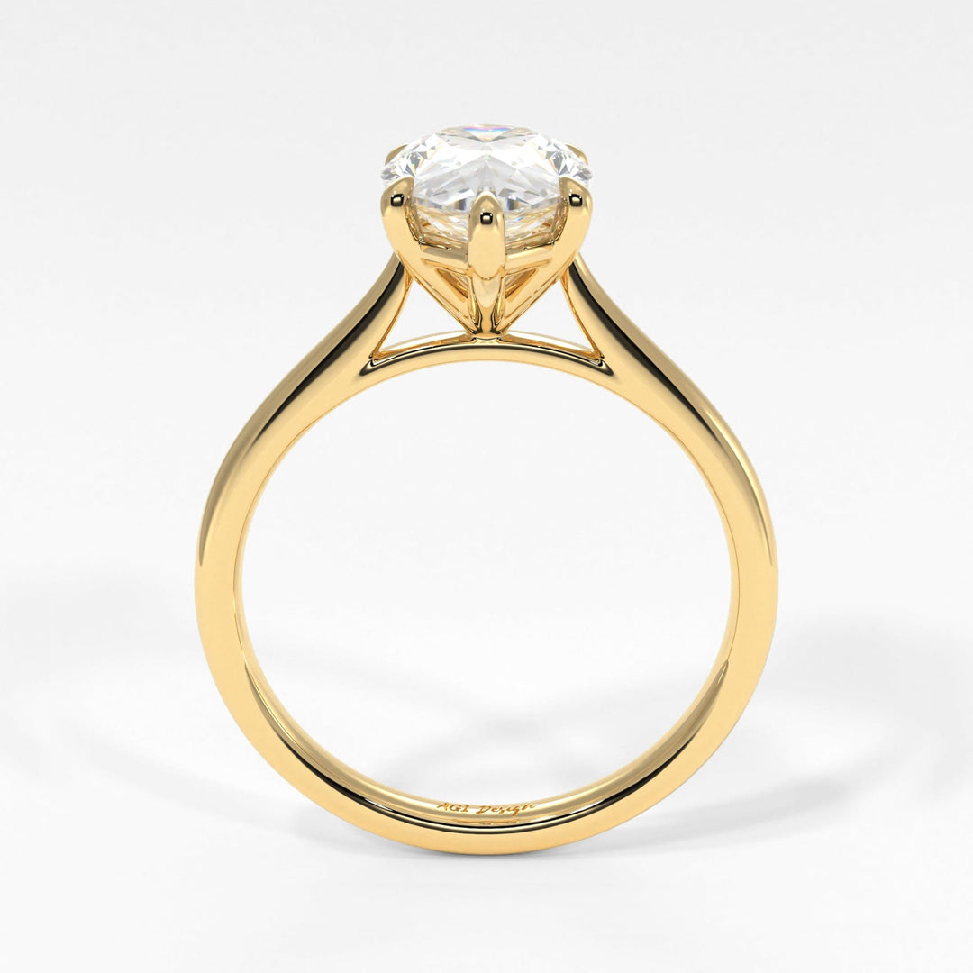 AGIDesignShop Chloe Pear Shape Moissanite  Engagement Ring