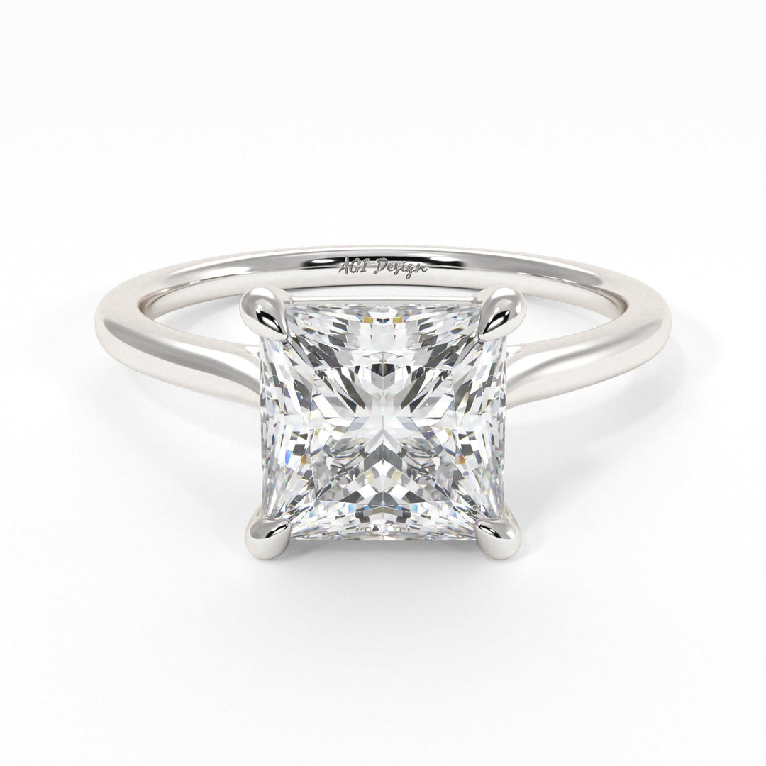 AGIDesignShop Chloe Princess Cut Moissanite Engagement Ring