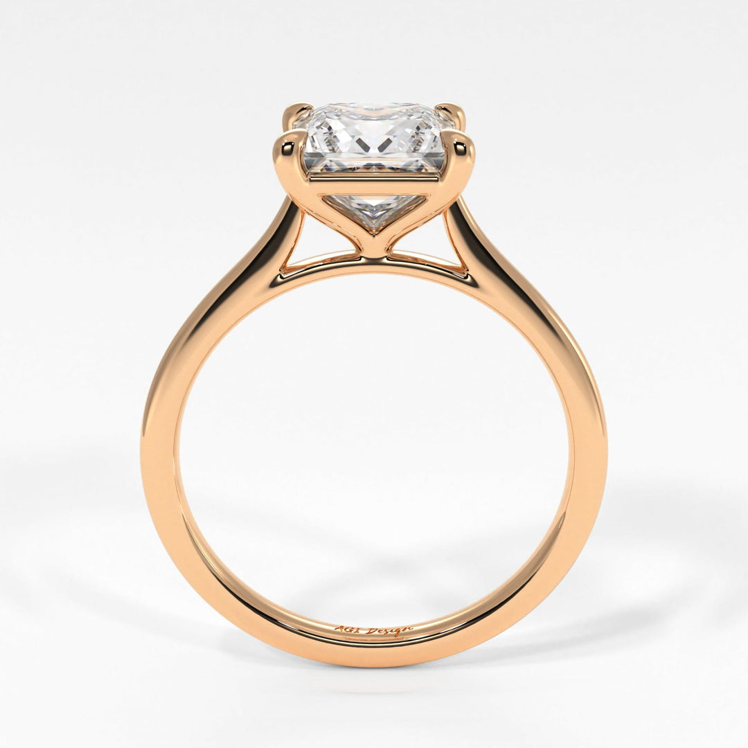 AGIDesignShop Chloe Princess Cut Moissanite Engagement Ring