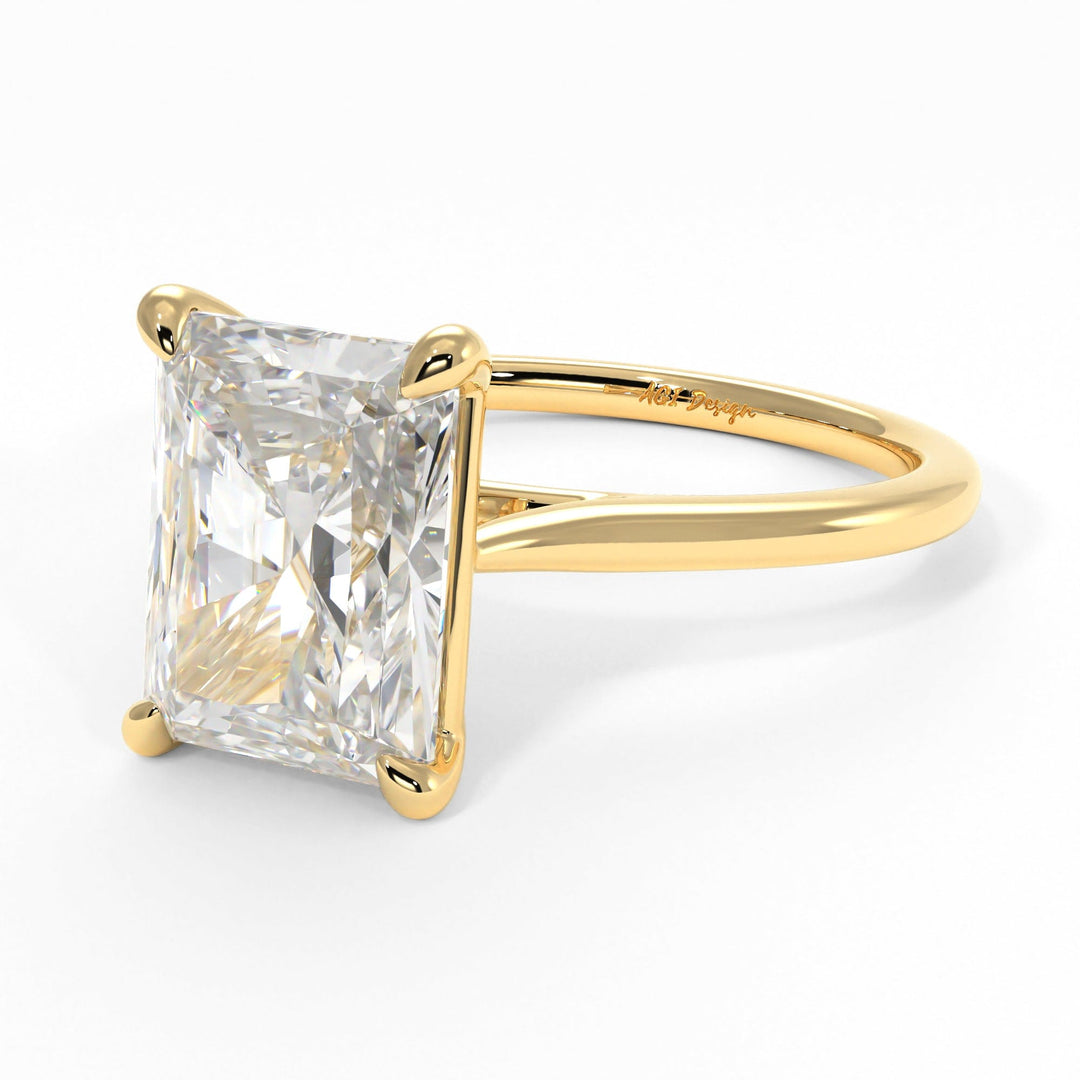 AGIDesignShop Chloe Radiant/Emerald Moissanite  Engagement Ring