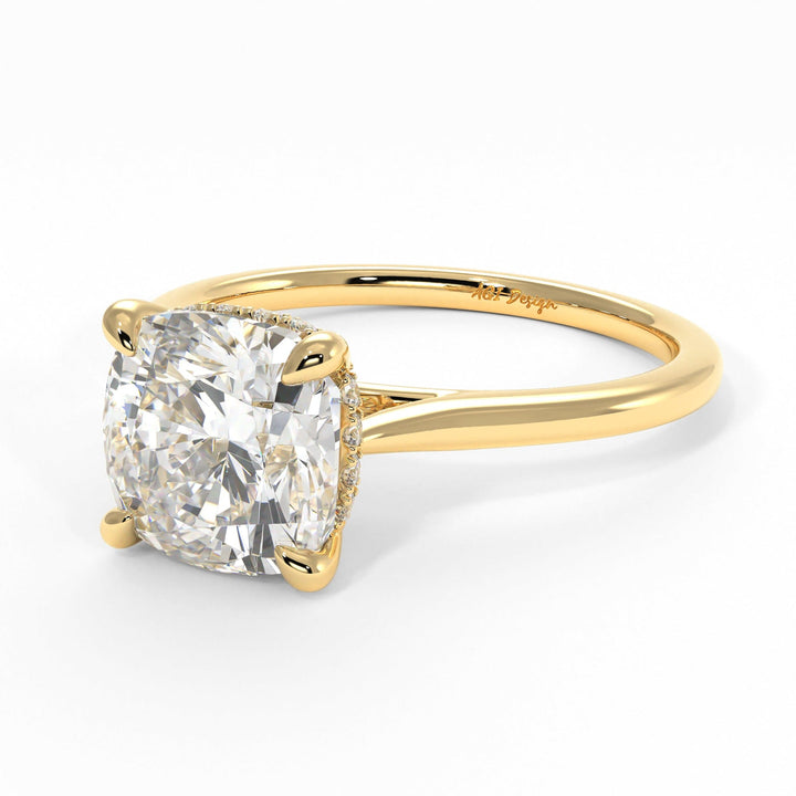AGIDesignShop Claire Cushion Cut Moissanite Engagement Ring
