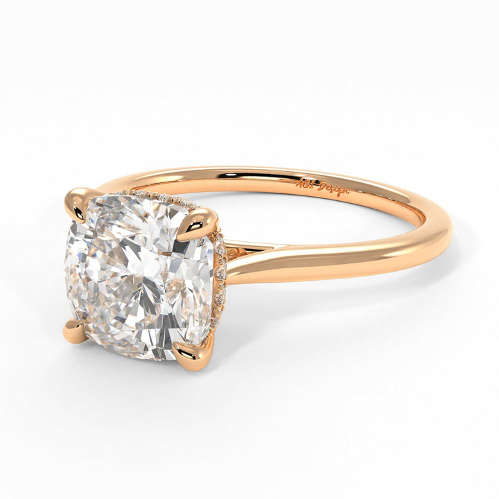 AGIDesignShop Claire Cushion Cut Moissanite Engagement Ring