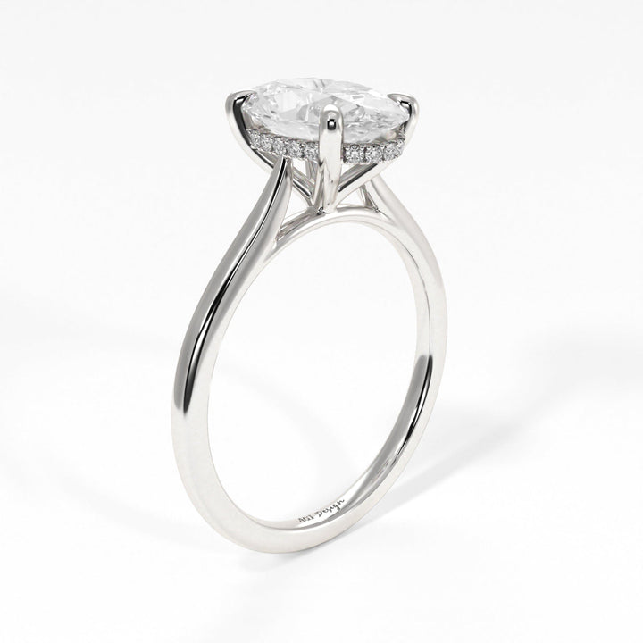AGIDesignShop Claire Oval Moissanite  Engagement Ring