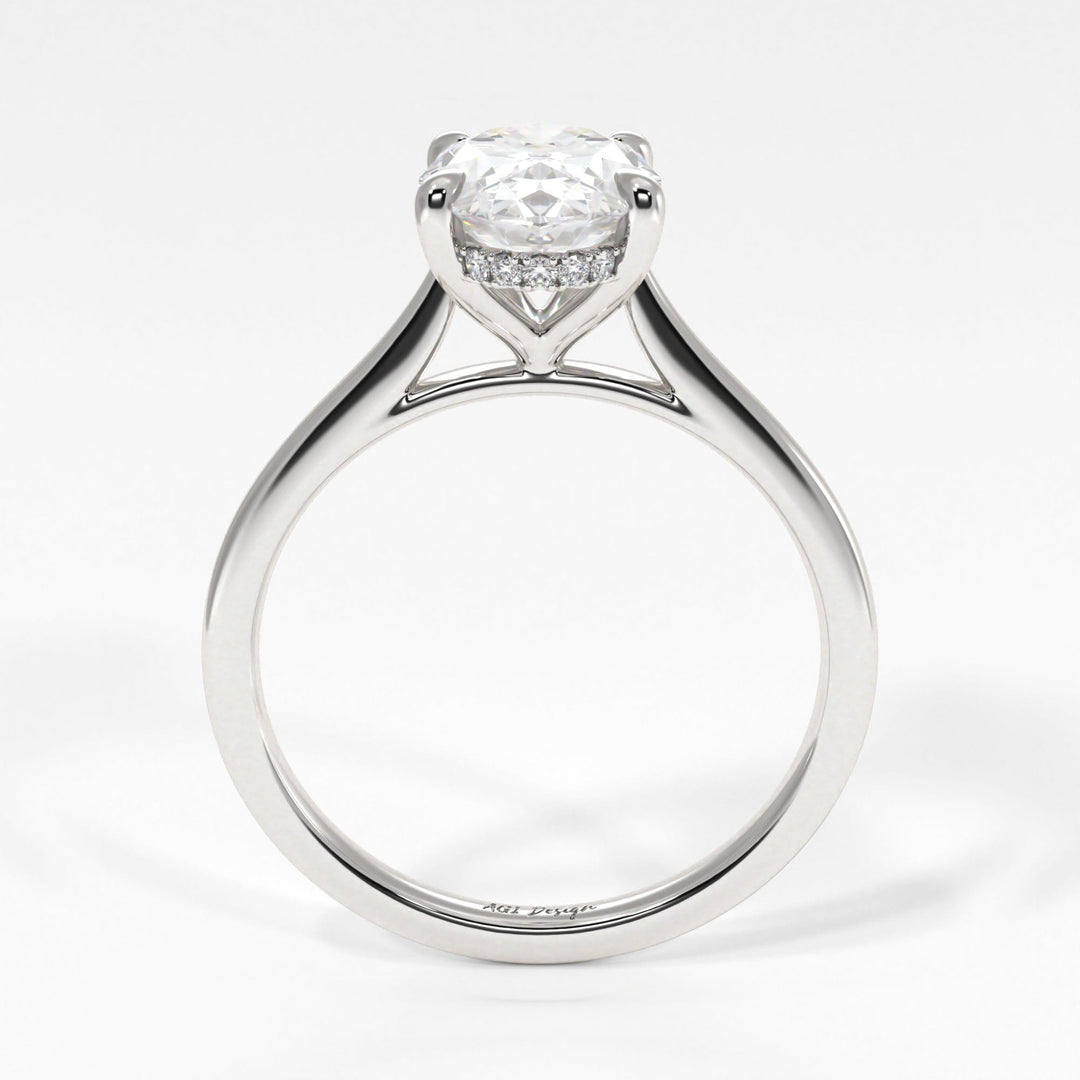 AGIDesignShop Claire Oval Moissanite  Engagement Ring