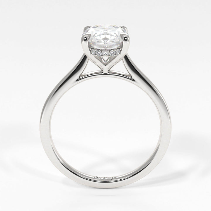 AGIDesignShop Claire Oval Moissanite  Engagement Ring