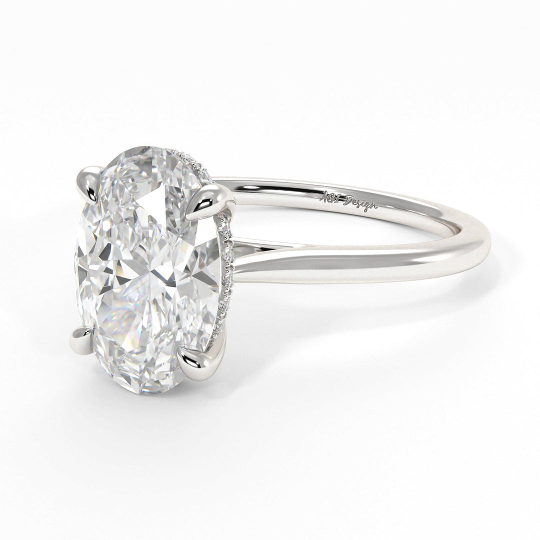 AGIDesignShop Claire Oval Moissanite  Engagement Ring