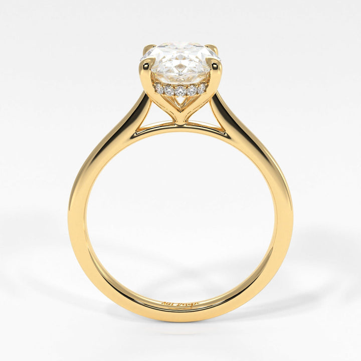 AGIDesignShop Claire Oval Moissanite  Engagement Ring