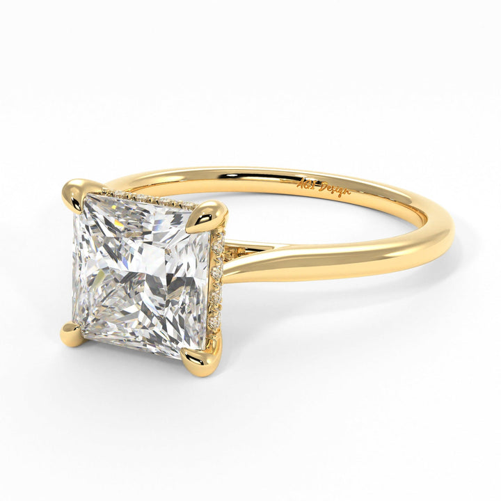 AGIDesignShop Claire Princess Cut Moissanite Engagement Ring