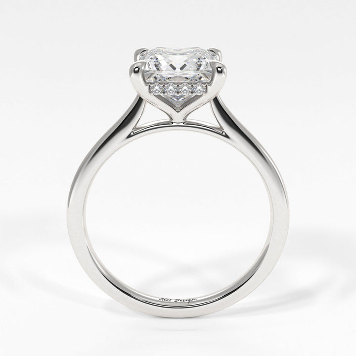 AGIDesignShop Claire Princess Cut Moissanite Engagement Ring