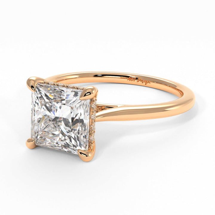 AGIDesignShop Claire Princess Cut Moissanite Engagement Ring