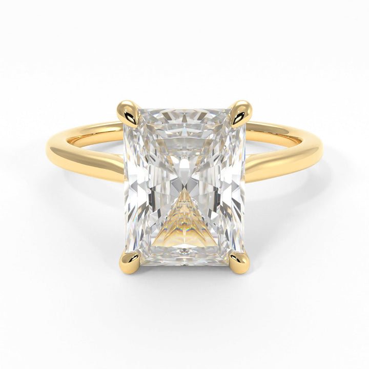 AGIDesignShop Claire Radiant/Emerald Moissanite  Engagement Ring