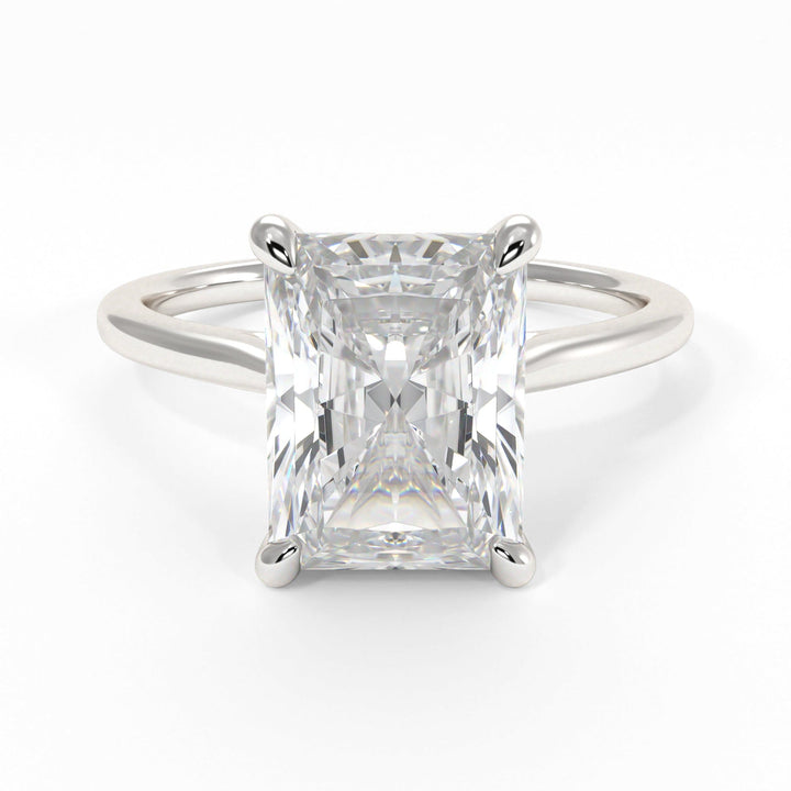 AGIDesignShop Claire Radiant/Emerald Moissanite  Engagement Ring
