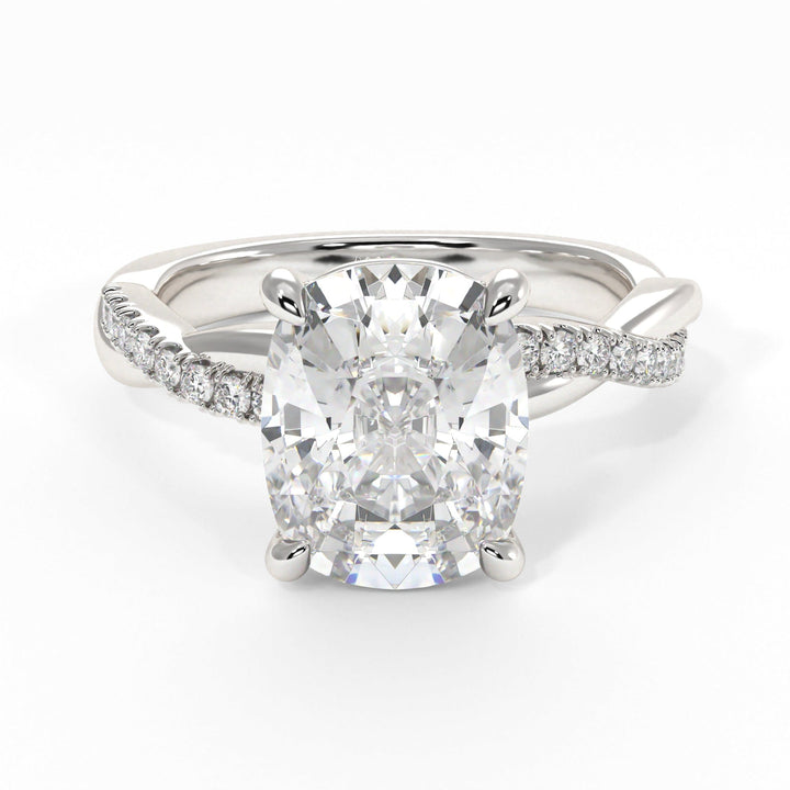 AGIDesignShop Claudia Elongated Cushion Moissanite  Engagement Ring