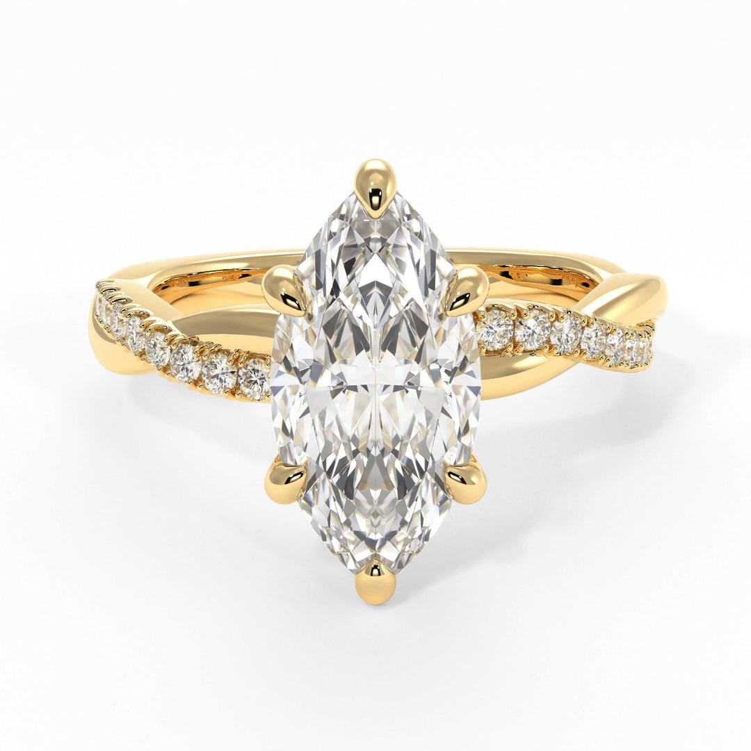 AGIDesignShop Claudia Marquise Moissanite Twisted Engagement Ring
