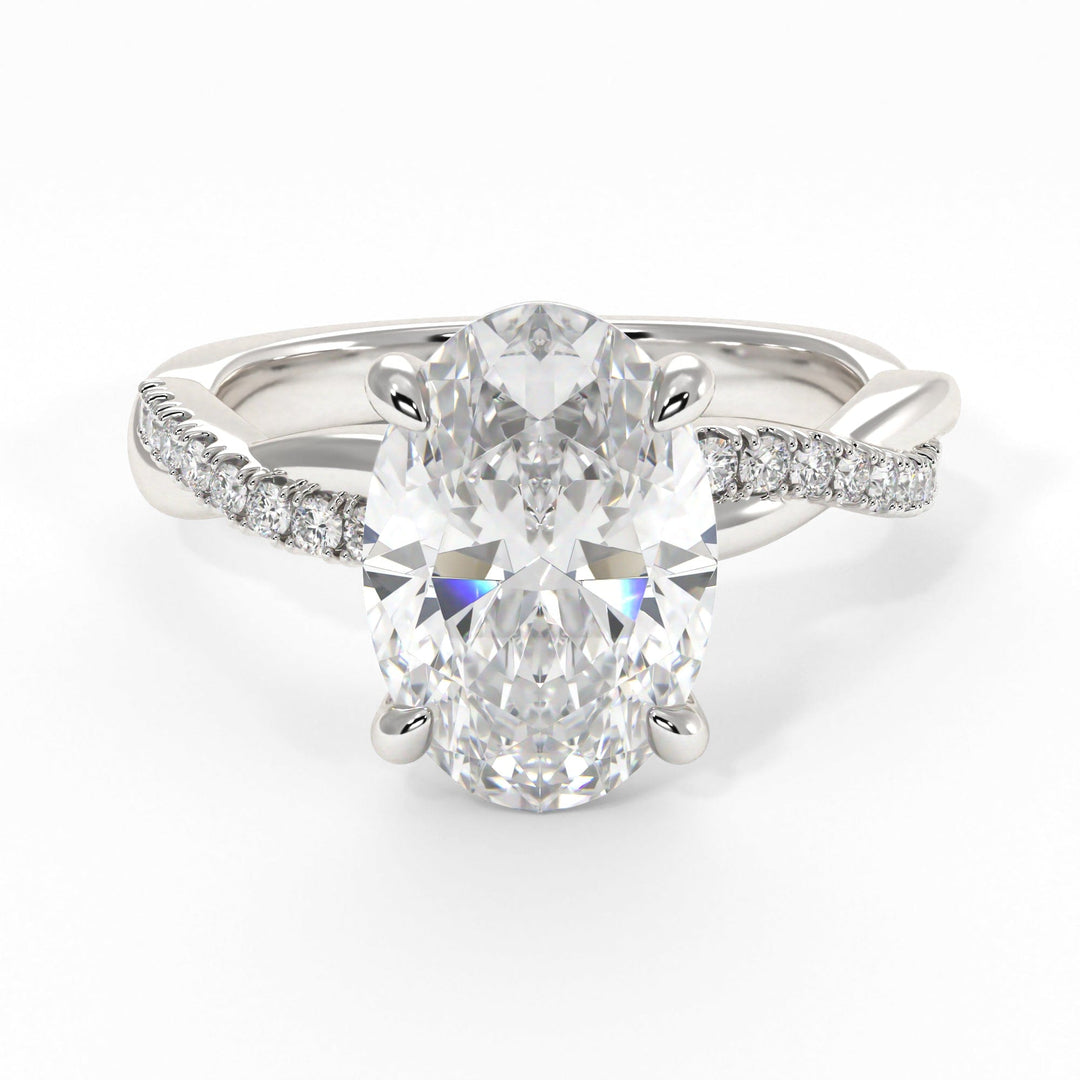 AGIDesignShop Claudia Oval Moissanite  Engagement Ring