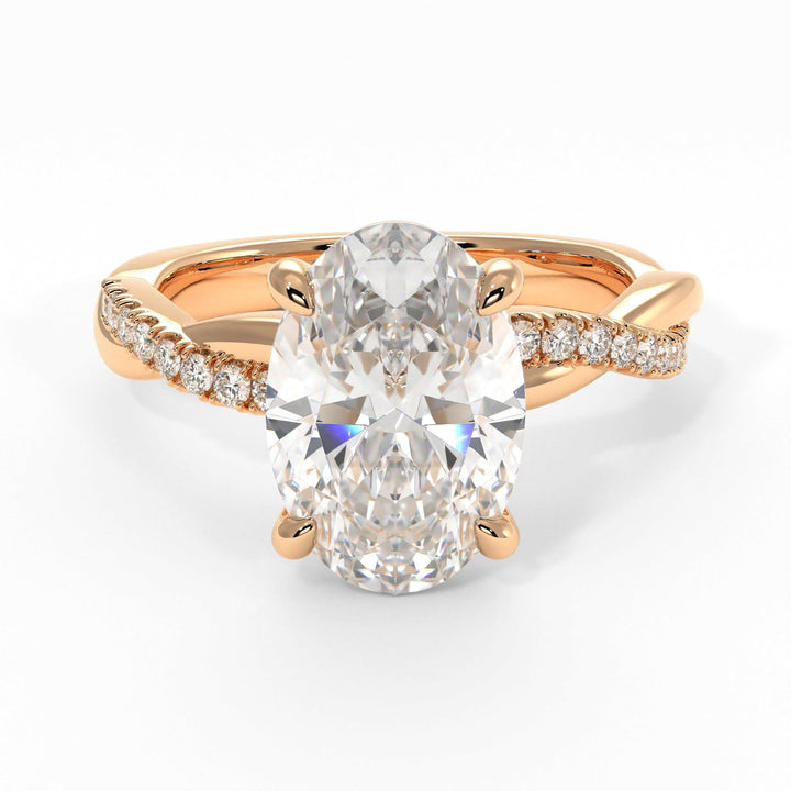 AGIDesignShop Claudia Oval Moissanite  Engagement Ring
