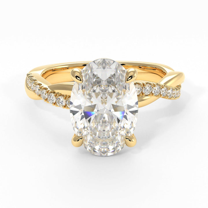 AGIDesignShop Claudia Oval Moissanite  Engagement Ring
