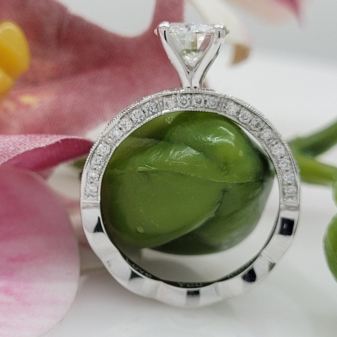 AGIDesignShop Dana Round Moissanite Engagement Ring