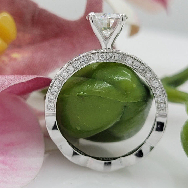 AGIDesignShop Dana Round Moissanite Engagement Ring