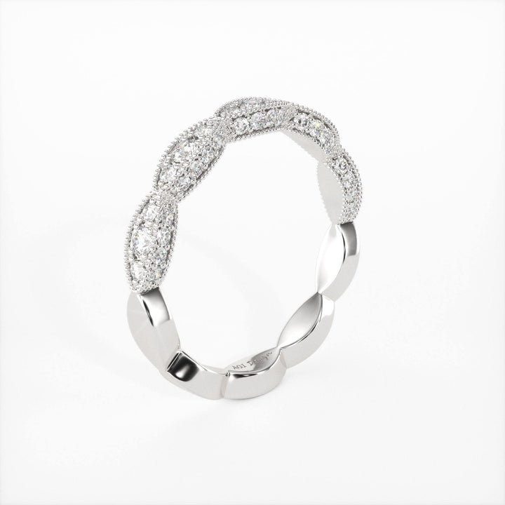 AGIDesignShop Daniela Round Lab-created Diamonds Wedding Band
