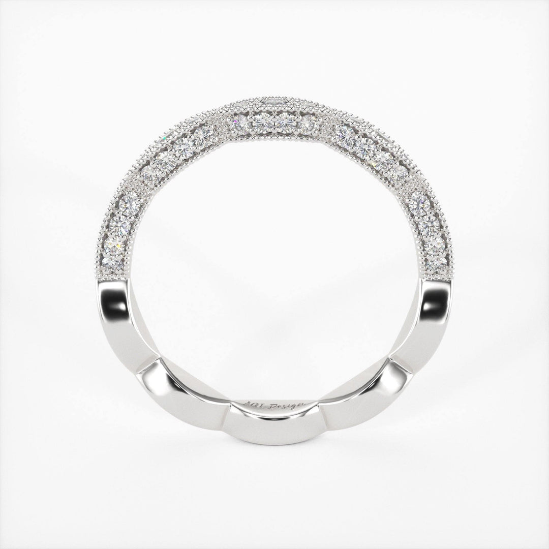 AGIDesignShop Daniela Round Lab-created Diamonds Wedding Band