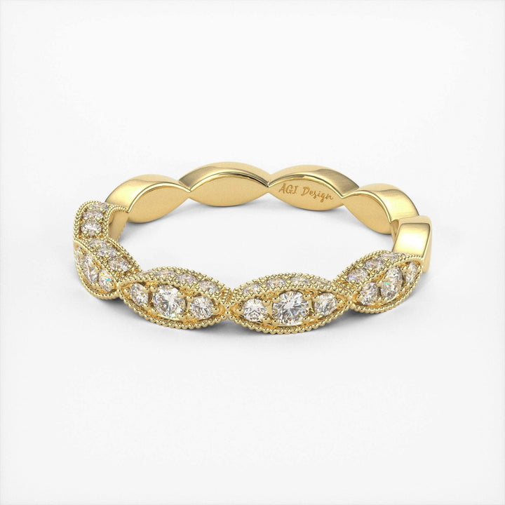AGIDesignShop Daniela Round Lab-created Diamonds Wedding Band