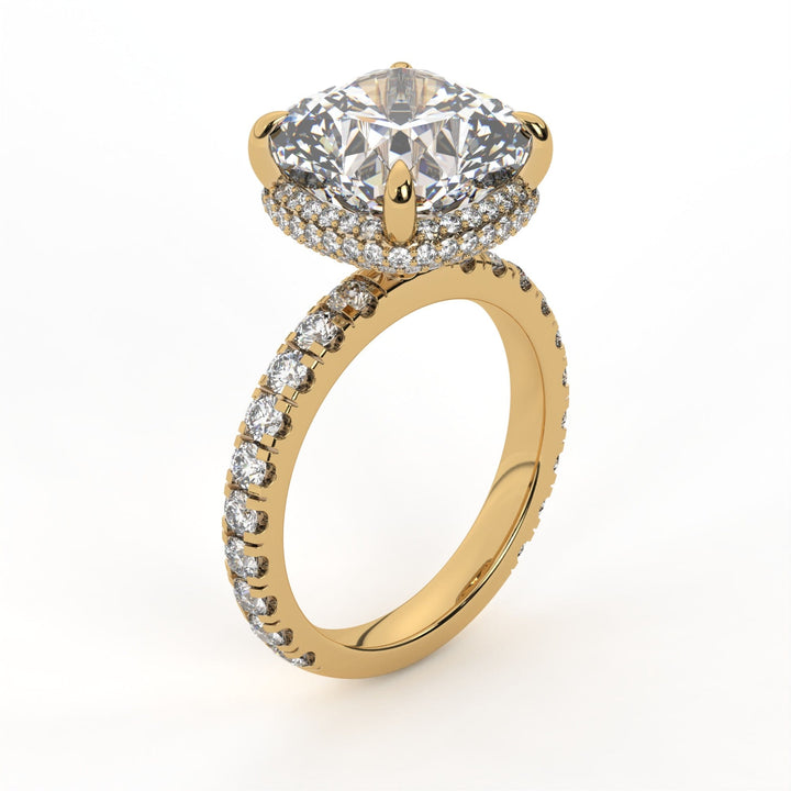 AGIDesignShop Diana Cushion Cut Moissanite Engagement Ring