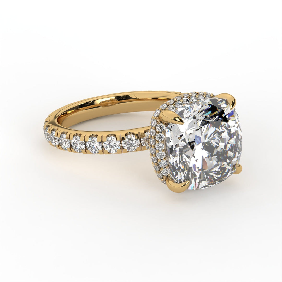 AGIDesignShop Diana Cushion Cut Moissanite Engagement Ring