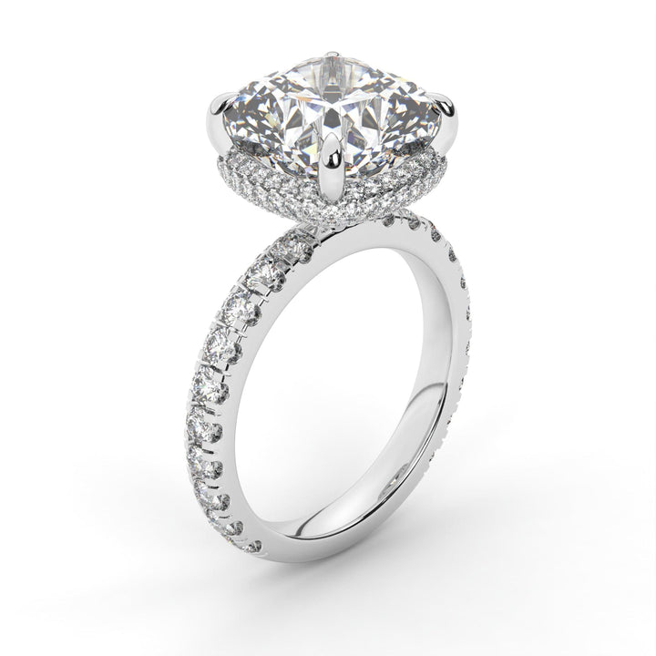 AGIDesignShop Diana Cushion Cut Moissanite Engagement Ring