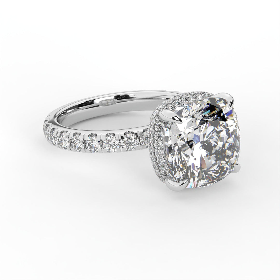 AGIDesignShop Diana Cushion Cut Moissanite Engagement Ring