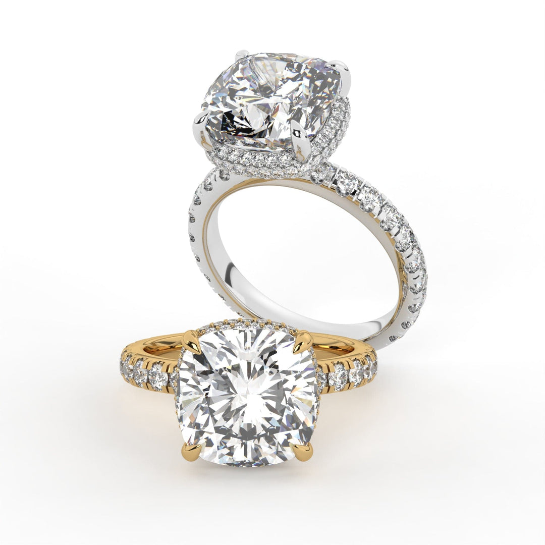 AGIDesignShop Diana Cushion Cut Moissanite Engagement Ring