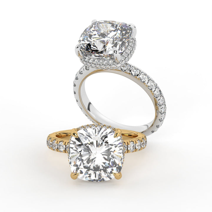 AGIDesignShop Diana Cushion Cut Moissanite Engagement Ring