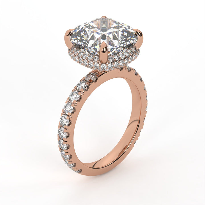 AGIDesignShop Diana Cushion Cut Moissanite Engagement Ring