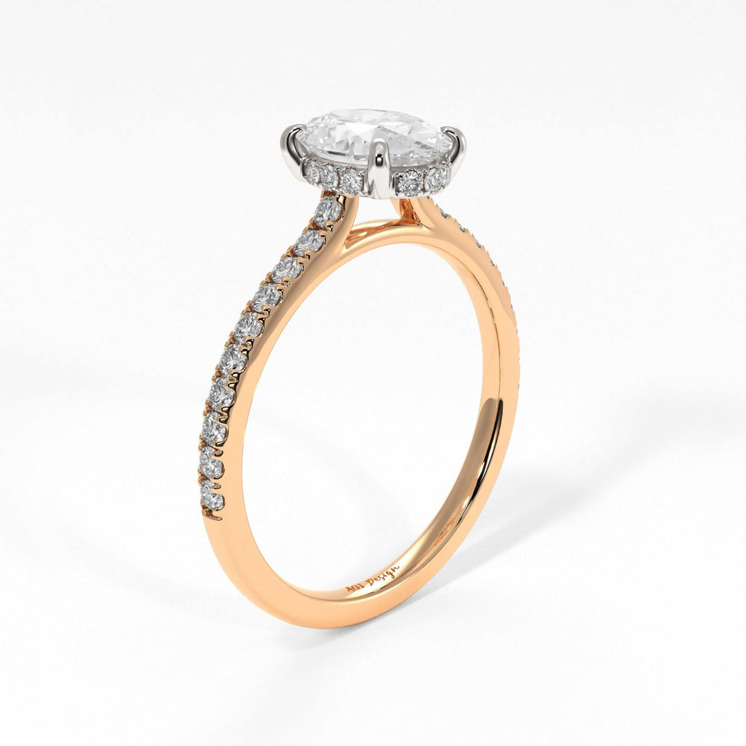 AGIDesignShop Doris Oval Moissanite  Engagement Ring