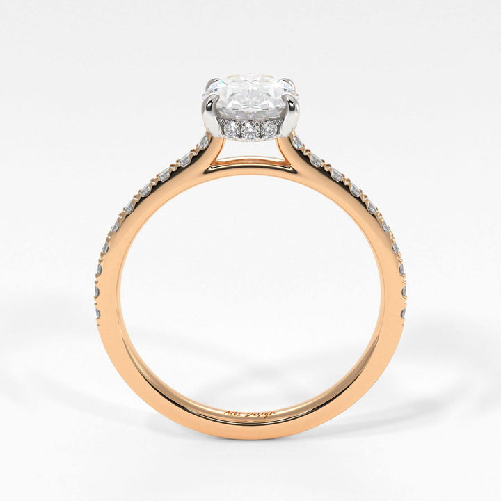 AGIDesignShop Doris Oval Moissanite  Engagement Ring