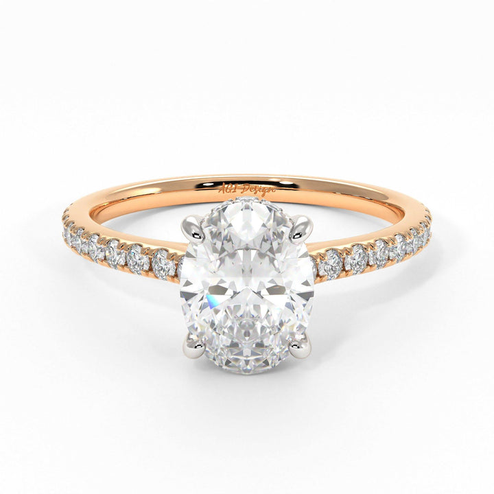 AGIDesignShop Doris Oval Moissanite  Engagement Ring