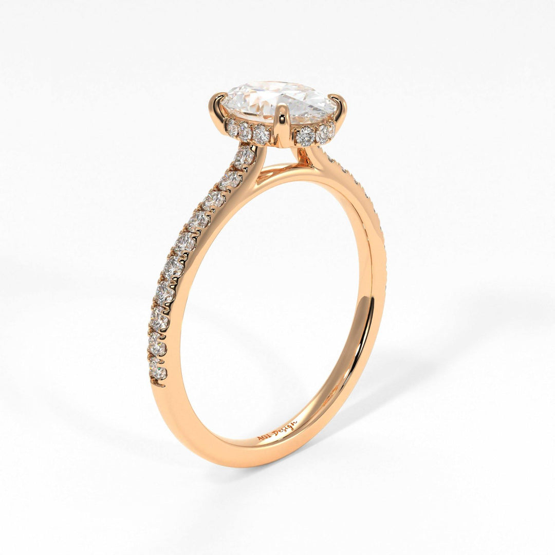 AGIDesignShop Doris Oval Moissanite  Engagement Ring